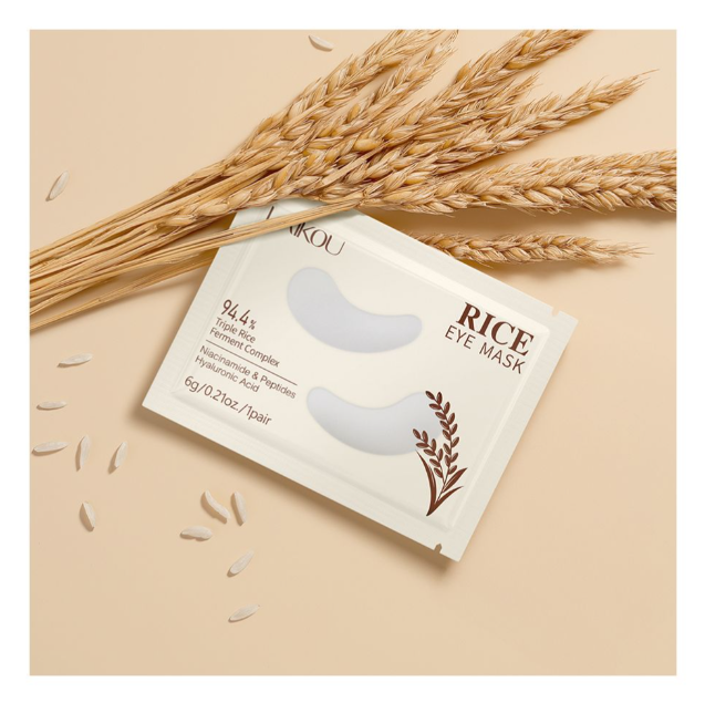 Laikou Rice Eye Mask, Niacinamide, Hyaluronic Acid, For Hydrated & Nourished Skin, 6g, LK32395A