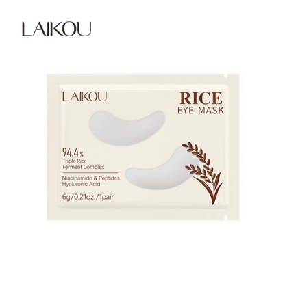 Laikou Rice Eye Mask, Niacinamide, Hyaluronic Acid, For Hydrated & Nourished Skin, 6g, LK32395A