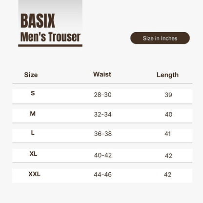 Basix Men's Trouser, Checkered Shades Of Brown N Vanilla, MT-908