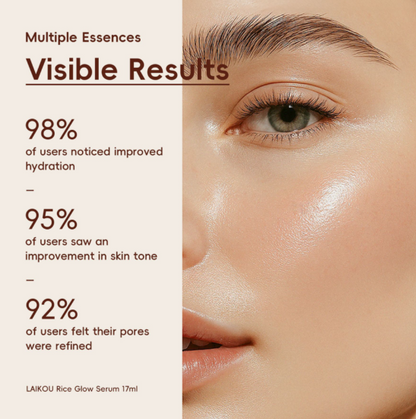Laikou Rice Glow Serum, Niacinamide & Alpha-Arbutin & Panthenol, For Smooth & Hydrated Skin, 17ml, LK81959A