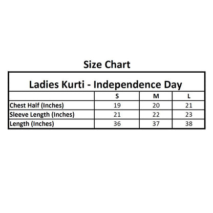 Basix Independence Day Pakistan Flag Kurti For Women, With Mask & Hair Band