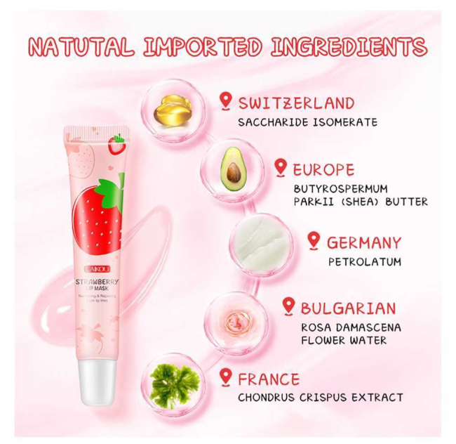 Laikou Strawberry Nourishing & Repairing Lip Mask, 18g