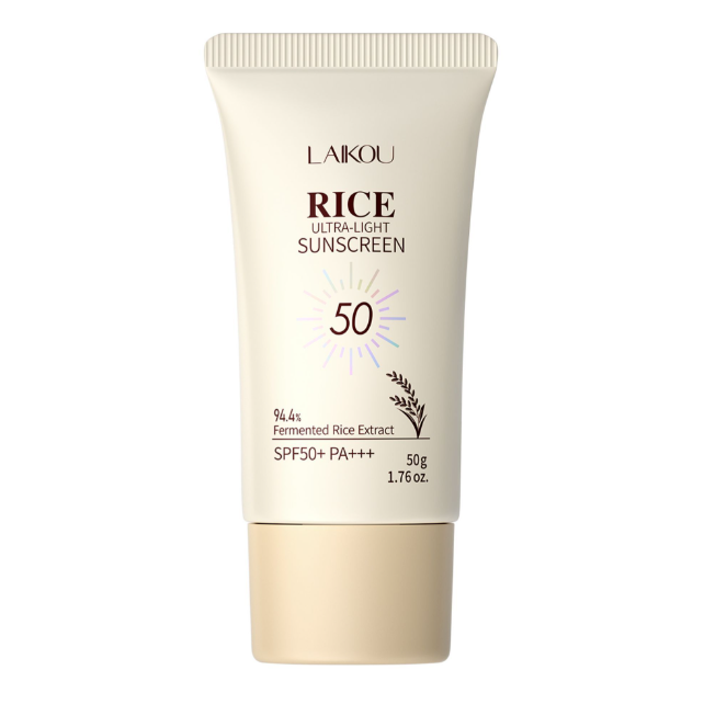 Laikou Rice Ultra-Light Sunscreen, Fermented Rice Extract, SPF50 PA+++ For Various Skin Types, 50g, LK81850A