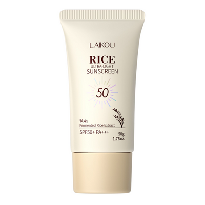 Laikou Rice Ultra-Light Sunscreen, Fermented Rice Extract, SPF50 PA+++ For Various Skin Types, 50g, LK81850A