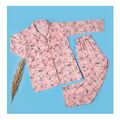 Basix Women's Flora Loungewear 2 Pieces Set, Powder Pink &amp; Black, LW-674