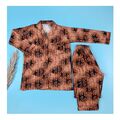 Basix Women's Floral Petals Loungewear 2 Pieces Set, Brown, LW-677
