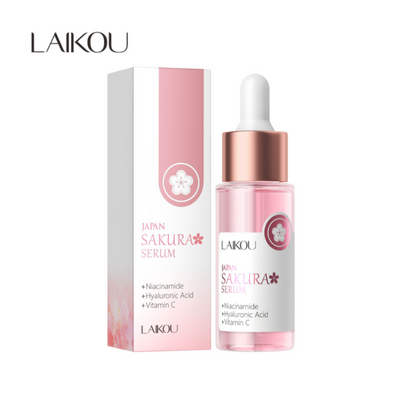 Laikou Japan Sakura Serum, Niacinamide + Hyaluronic Acid + Vitamin C, For Sensitive Skin, 30ml, LK91095D