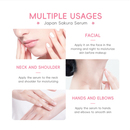Laikou Japan Sakura Serum, Niacinamide + Hyaluronic Acid + Vitamin C, For Sensitive Skin, 30ml, LK91095D
