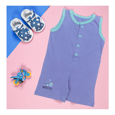 Basix Infant Monster At A Party Sleeve Less Polo Romper, 2646