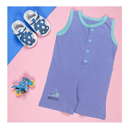 Basix Infant Monster At A Party Sleeve Less Polo Romper, 2646