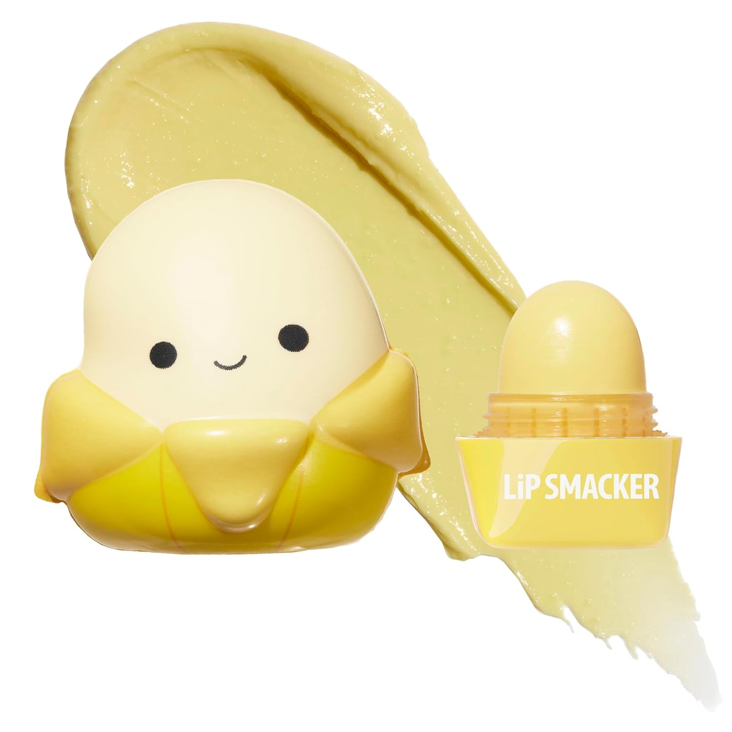 Lip Smacker Squishmallows Moisturizing Lip Balm, Hydrates &amp; Smooths – Junie, Banana,  7.4g