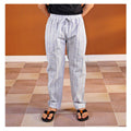 Basix Men's Cotton Metallic Grey & White Checkered Trouser  MT-930